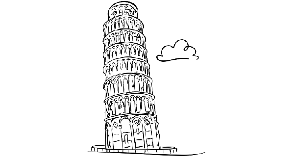 How To Draw Pisa Tower