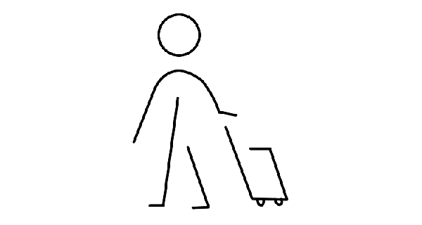 How To Draw Man With Suitcase