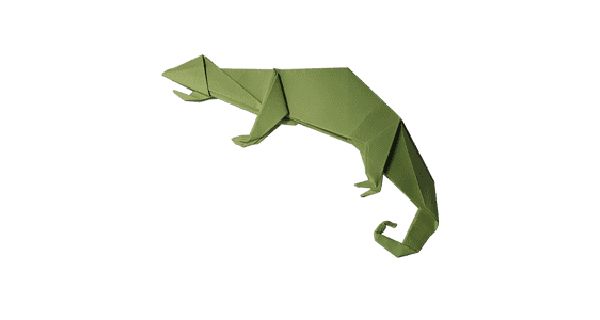 How To Make Chameleon Animal Origami