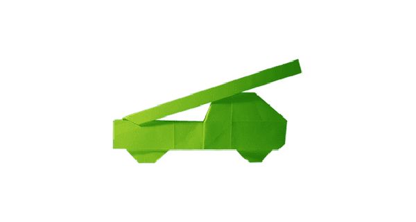 How To Make Cargo Crane Tank Origami