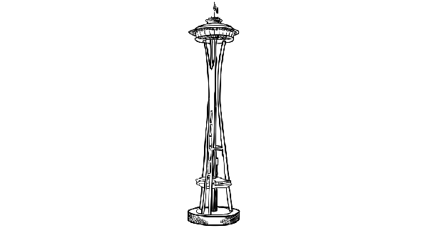 How To Draw Space Needle