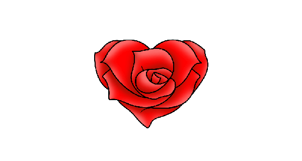 How To Draw Rose Love Heart