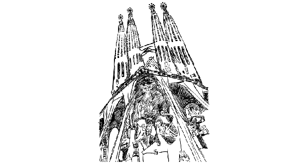 How To Draw Sagrada Familia