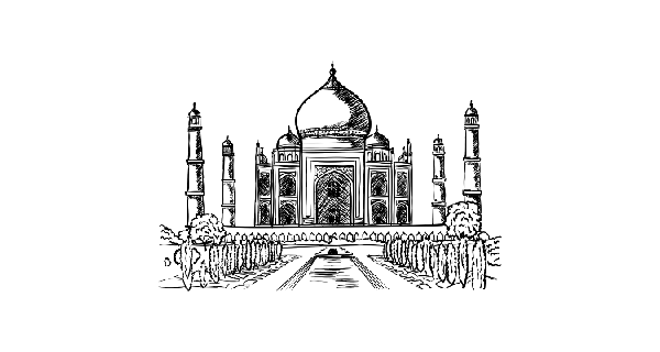 How To Draw Taj Mahal