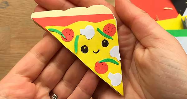 How To Make Pizza Bookmarks, School Supplies, School Supply, DIY, Bookmarks