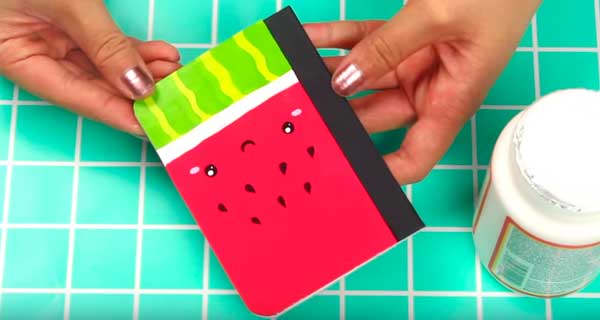 How To Make With watermelon Notebooks, School Supplies, School Supply, DIY, Notebooks