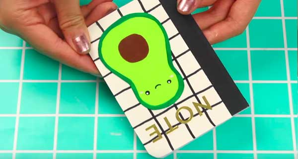 How To Make With avocado Notebooks, School Supplies, School Supply, DIY, Notebooks