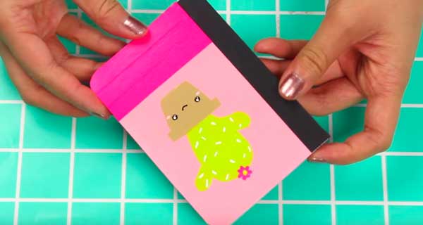 How To Make With a cactus Notebooks, School Supplies, School Supply, DIY, Notebooks