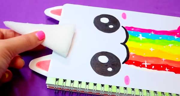 How To Make Unicorn Notebooks, School Supplies, School Supply, DIY, Notebooks