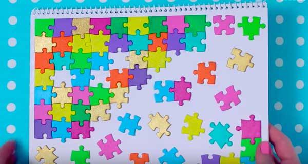 How To Make With puzzles Notebooks, School Supplies, School Supply, DIY, Notebooks