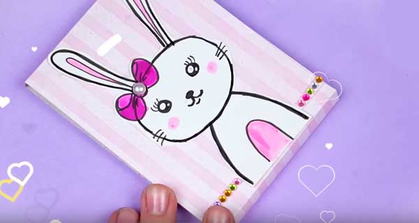 How To Make With a bunny Notebooks, School Supplies, School Supply, DIY, Notebooks