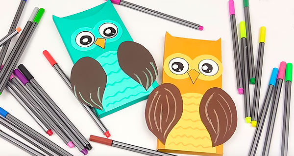 How To Make With an owl Pencil cases