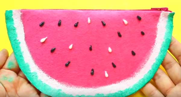How To Make Watermelon Pencil cases, School Supplies, School Supply, DIY, Pencil cases