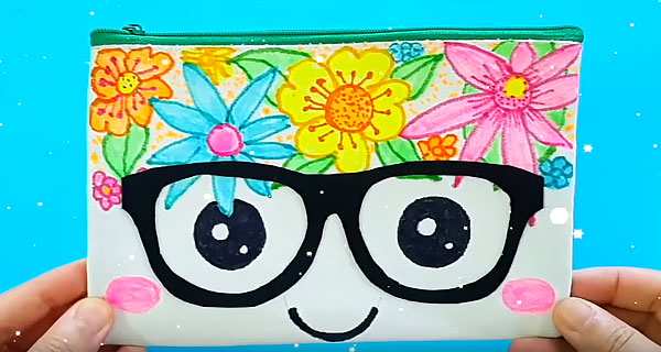 How To Make Summer pencil case with glasses Pencil cases