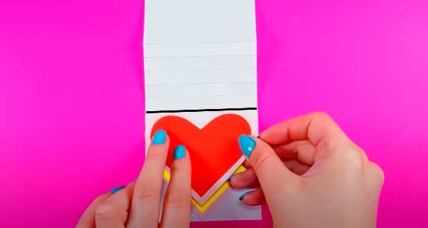 How To Make Rainbow out of hearts Notebooks, School Supplies, School Supply, DIY, Notebooks