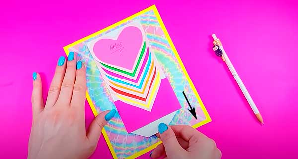 How To Make Rainbow out of hearts Notebooks, School Supplies, School Supply, DIY, Notebooks
