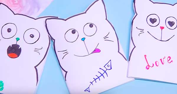 How To Make Notebooks cats. No glue Notebooks, School Supplies, School Supply, DIY, Notebooks