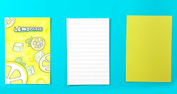 How To Make Lemonade Notebooks, School Supplies, School Supply, DIY, Notebooks