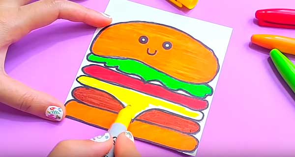 How To Make Burger Bookmarks, School Supplies, School Supply, DIY, Bookmarks
