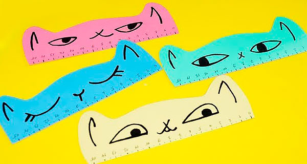 How To Make Cat ruler Rulers, sharpeners