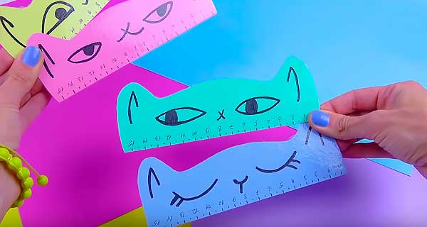 How To Make Cat ruler Rulers, sharpeners, School Supplies, School Supply, DIY, Rulers, sharpeners