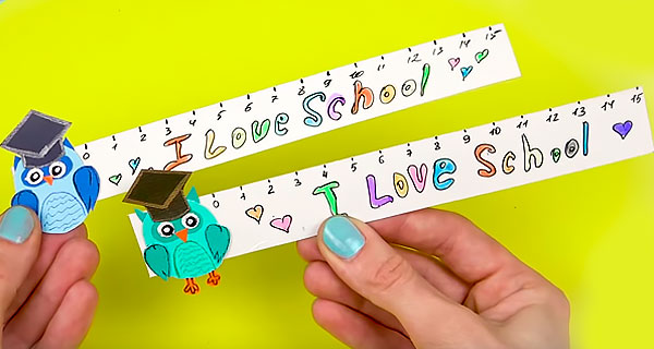 How To Make Ruler with owl Rulers, sharpeners