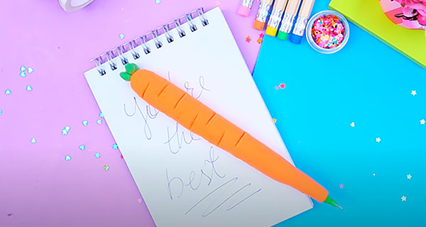 How To Make Carrot Pens, pencils