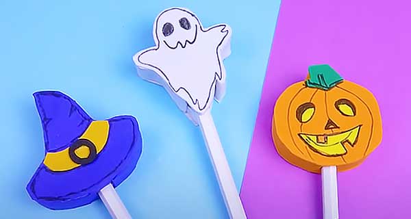 How To Make Halloween toppers Pens, pencils