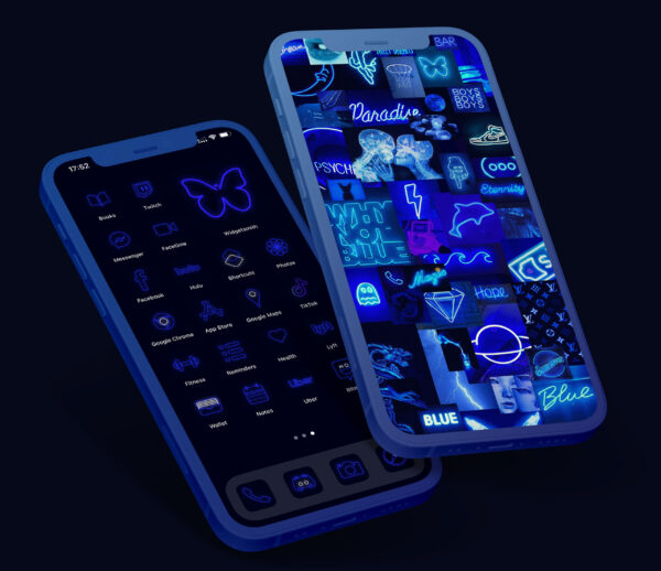 Blue Neon Mobile Theme