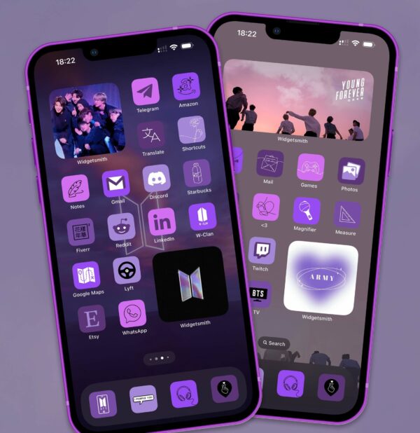 BTS Purple Mobile Theme