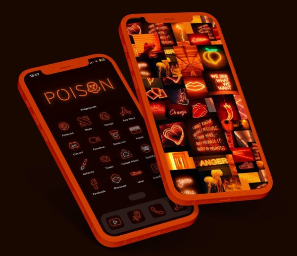 Orange Neon Mobile Theme