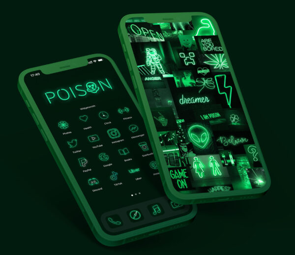 Green Neon Mobile Theme