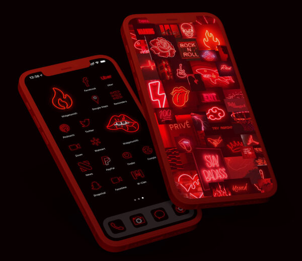 Red Neon Mobile Theme