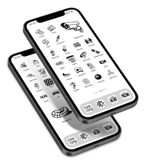 White Tattoo Mobile Theme